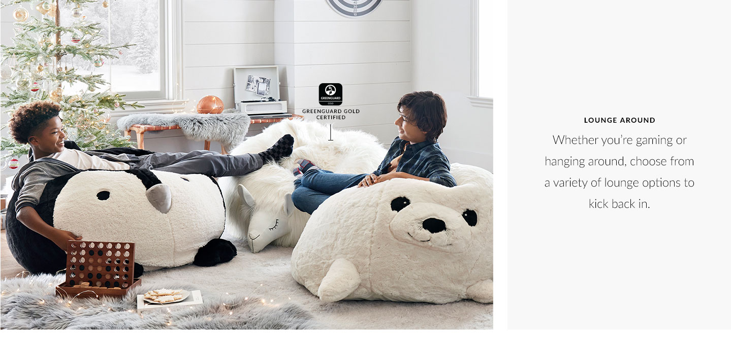 Lounge Around - Whether you're gaming or hanging around, choose from a variety of lounge options to kick back in. Lounge Around - Whether you're gaming or hanging around, choose from a variety of lounge options to kick back in.