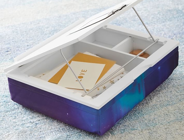 Adjustable storage lapdesk