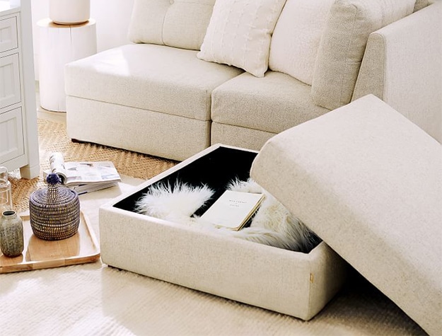 Burnett storage sectional 