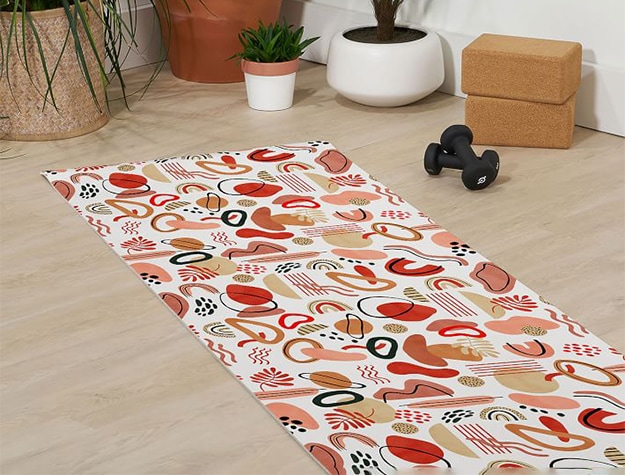 Artistic yoga mat