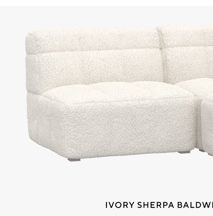 Ivory Sherpa Baldwin Sectional Set
