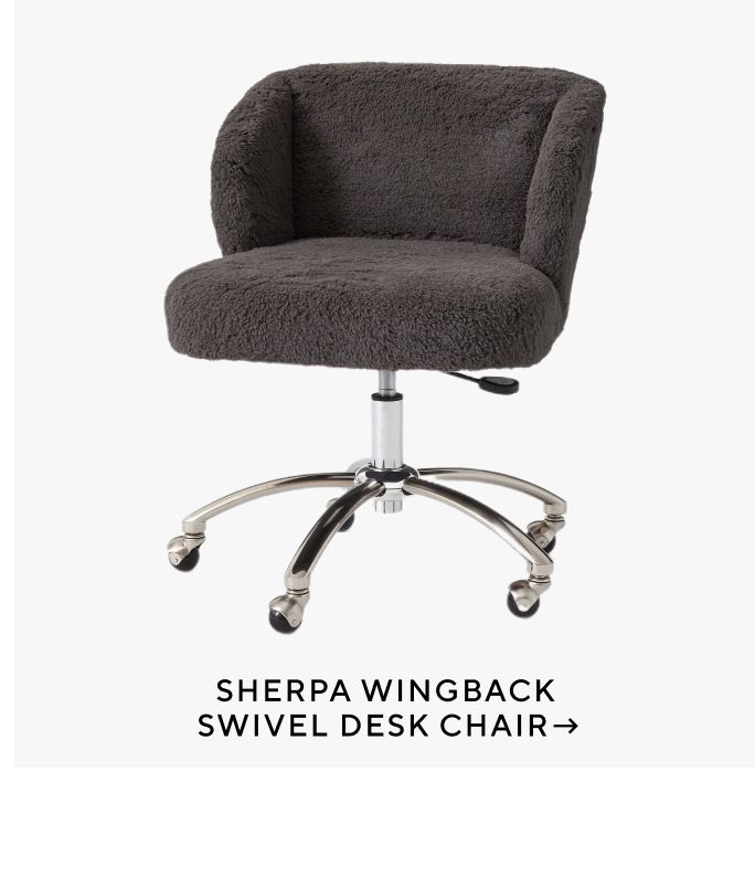 Sherpa Wingback Swivel Desk Chair