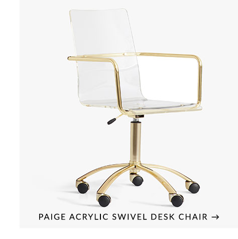 Paige Acrylic Swivel Desk Chair