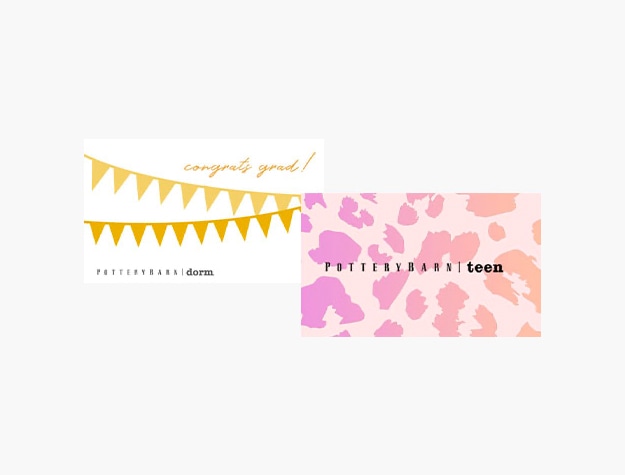 Two PBTeen gift cards