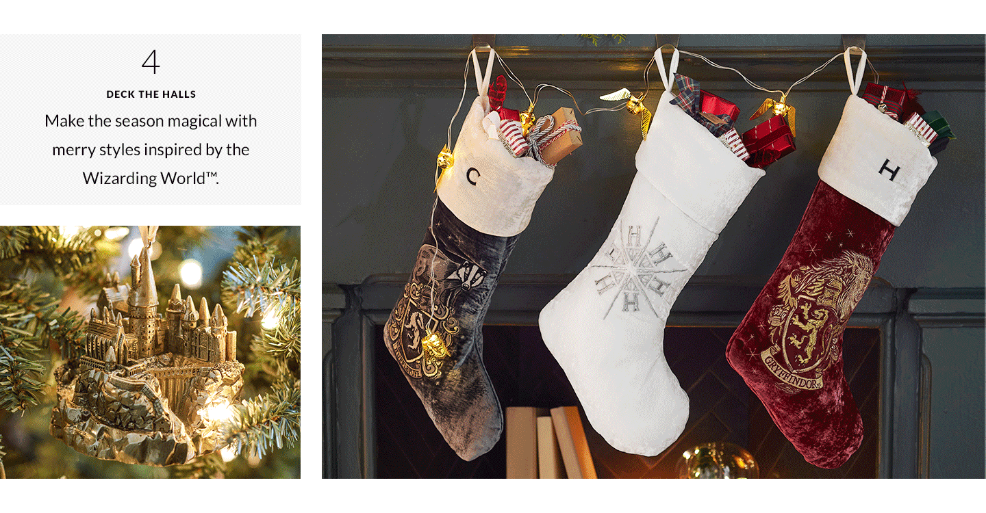 Deck The Halls - Make the season magical with merry styles inspired by the Wizarding World.