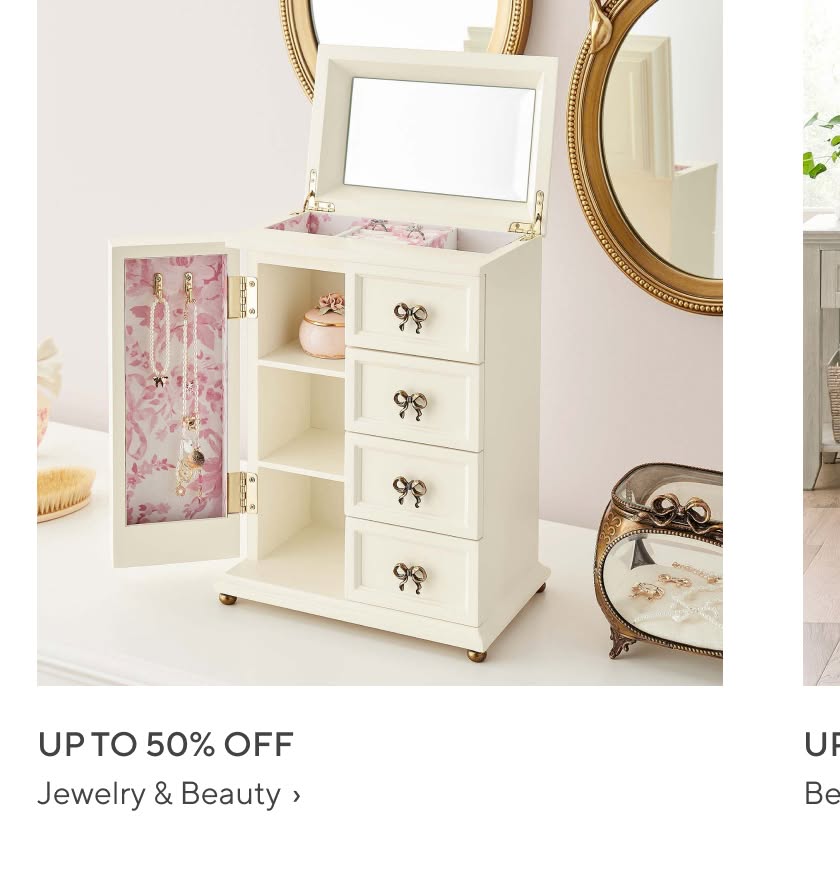 Up to 50% off Jewelry & Beauty