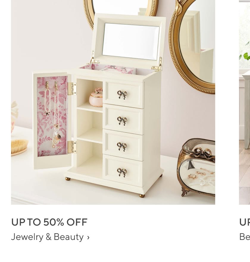 Up to 50% off Jewelry & Beauty