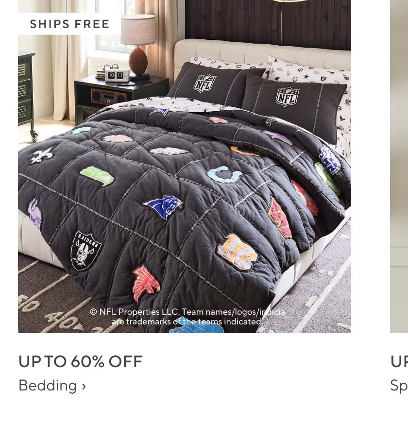 Up to 60% off Bedding