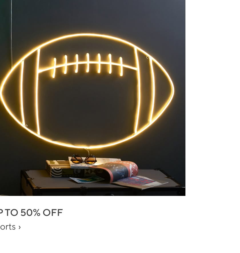 Up to 50% off Sports