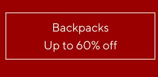 Up to 60% off Backpacks & Luggage