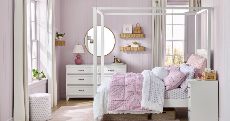 pottery barn pink dresser Hampton