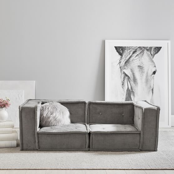 Cushy Lounge Loveseat (65") Teen Sofa Pottery Barn Teen