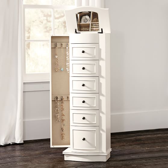 white jewelry armoire home depot