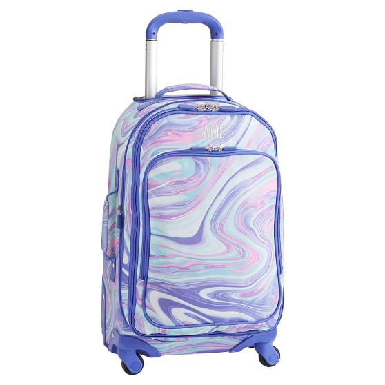 purple suitcase