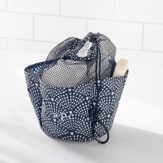 mesh shower bag drawstring