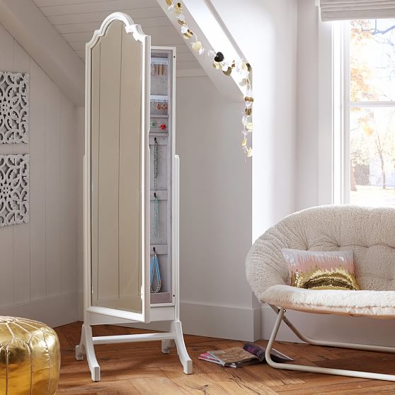 mirror with jewelry storage