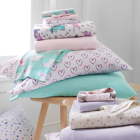 girls flannel bed sheets