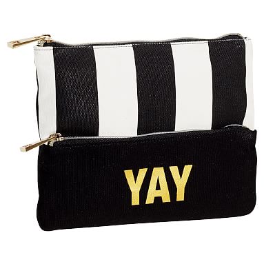 white pencil pouch