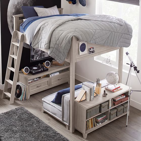 full loft bed with couch
