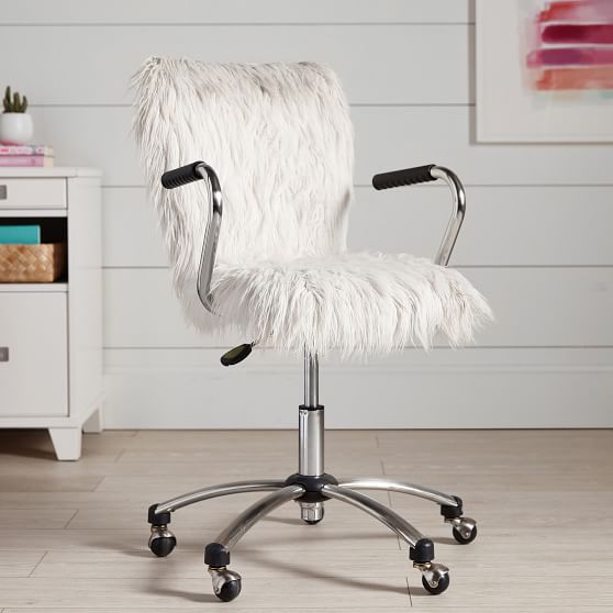 faux fur desk chair