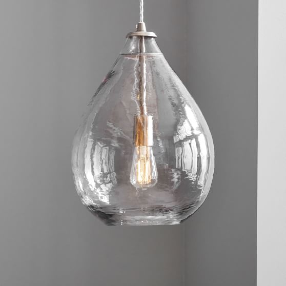 Oversized Light Pool Glass Waterdrop Bedroom Pendant Pottery Barn Teen - Glass Drop Pendant Light