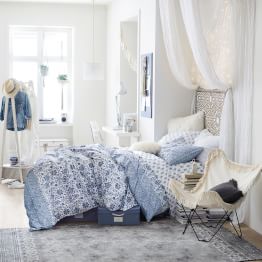 light blue dorm decor