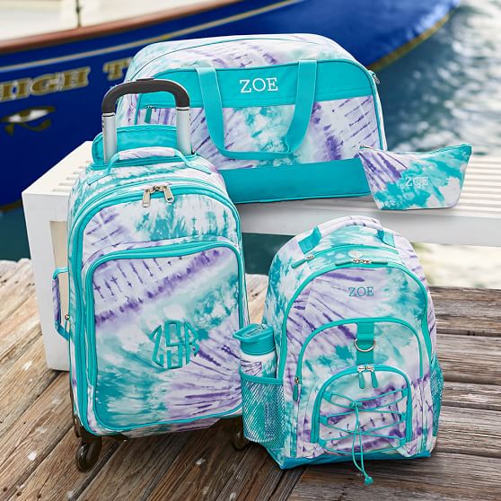 tie dye luggage set