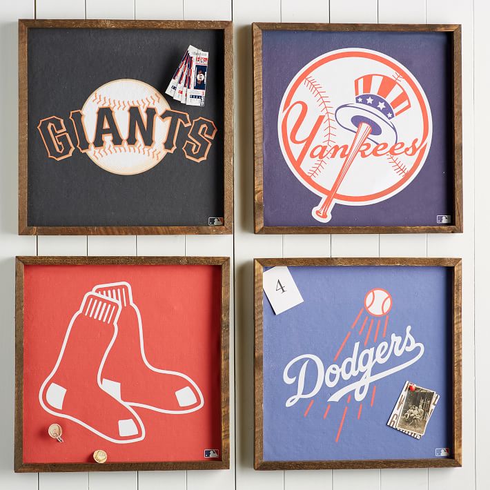MLB Framed Pinboards Wall Organizers Pottery Barn Teen