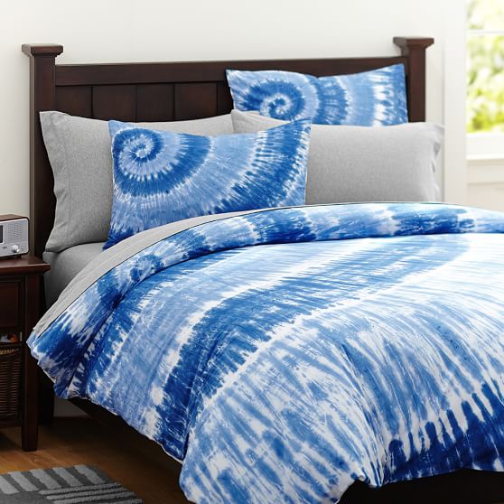 Navy Surfers Point Tie Dye Teen Duvet Cover Sham Pottery Barn Teen