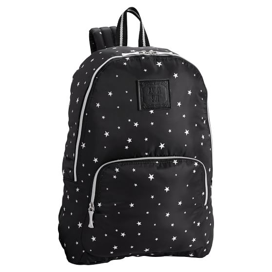 black backpack with stars