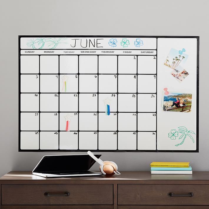 Dry Erase Calendar Decal Wall Organizers Pottery Barn Teen