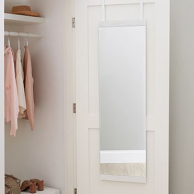 Over The Door Full Length Mirror | Dorm Closet Organizer | Pottery 