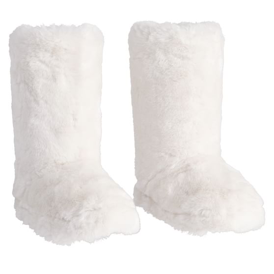 Faux-Fur Bootie Slippers | Pottery Barn 
