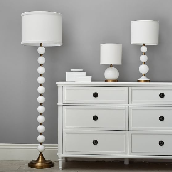 lamp on dresser