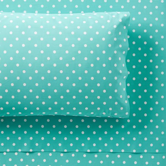pottery barn polka dot sheets