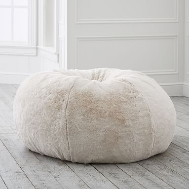 off white bean bag chair