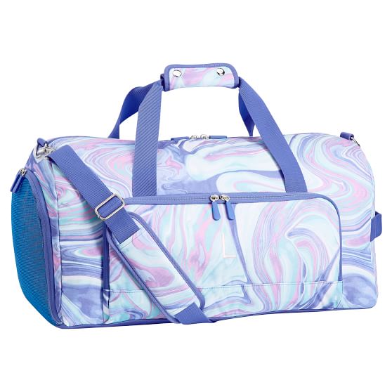 Pink \u0026 Purple Marble Sports Duffle Bag 