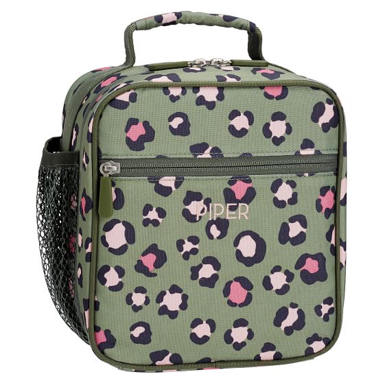 leopard lunch tote