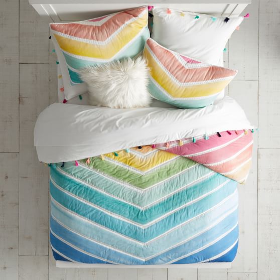 pottery barn rainbow bedding