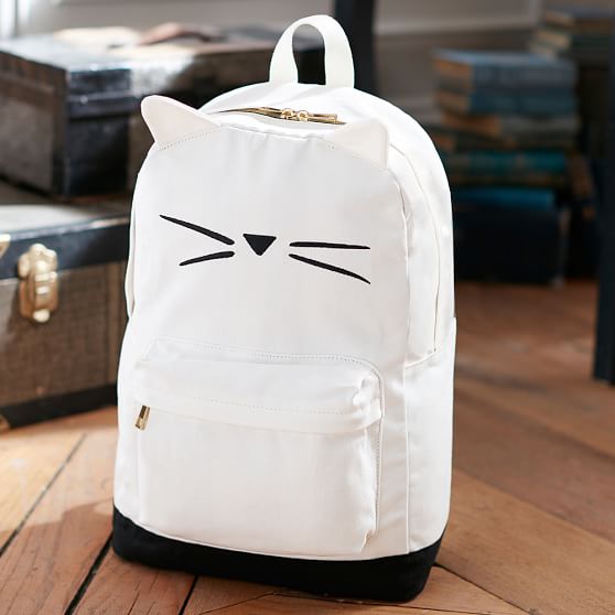 white cat backpack