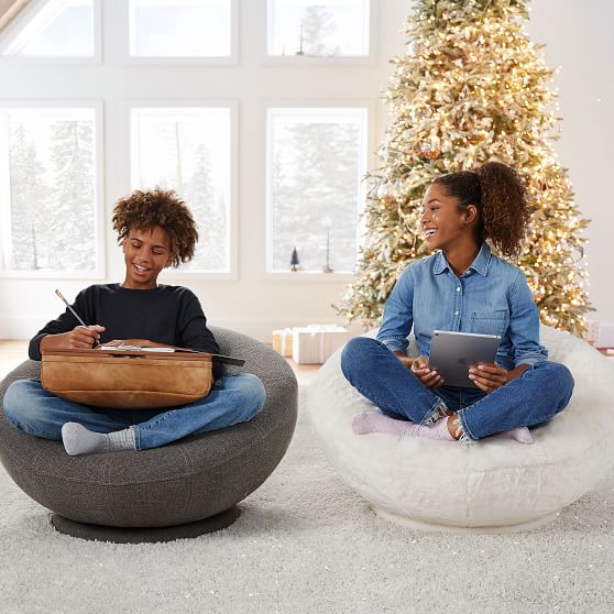 Tweed Groovy Swivel Chair Lounge Chair Pottery Barn Teen