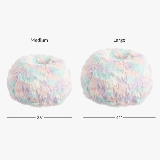 Unicorn FauxFur Bean Bag Chair Pottery Barn Teen