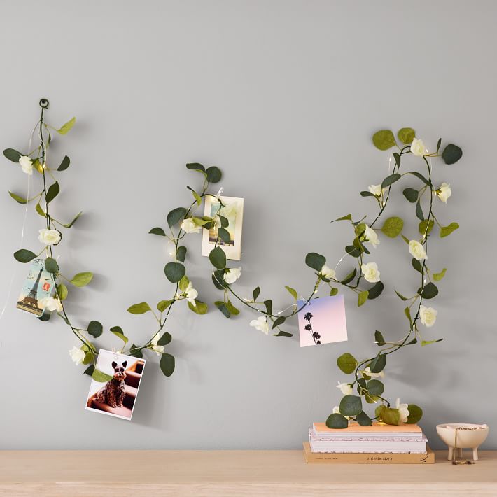 Vine Garland With Fairy Lights Photo Clips Pottery Barn Teen