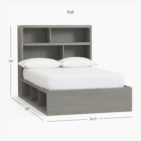 It 6 Cubby Teen Bed Storage, Queen Bed Headboard With Shelves
