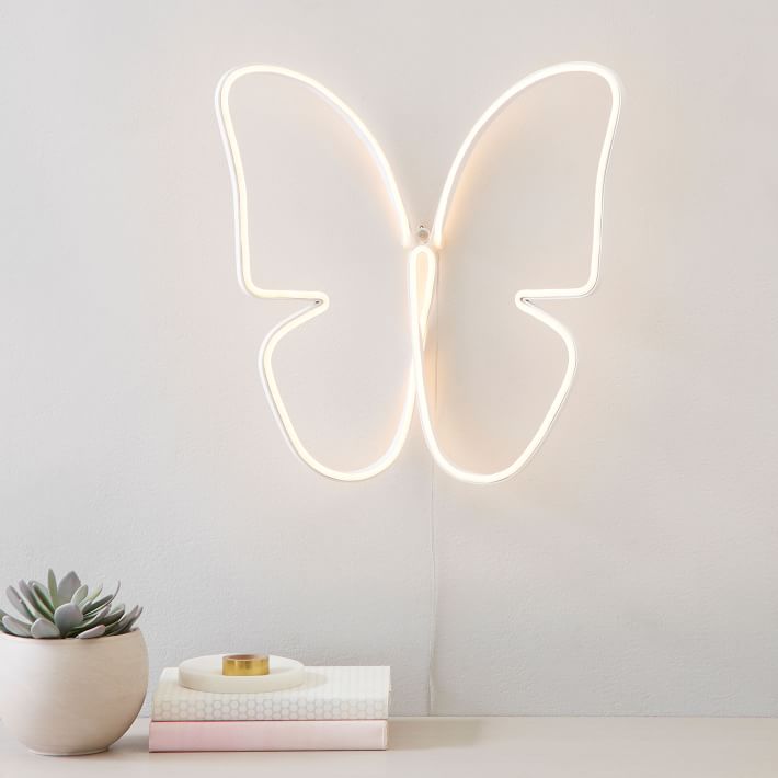 Download 3d Butterfly Micro Led Wall Light Pottery Barn Teen