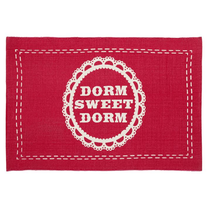 Dorm Sweet Dorm Mat, Warm Teen Rug Pottery Barn Teen