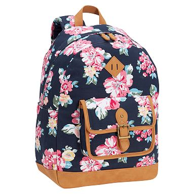 Navy Bloom Burst Teen Backpack | Pottery Barn Teen