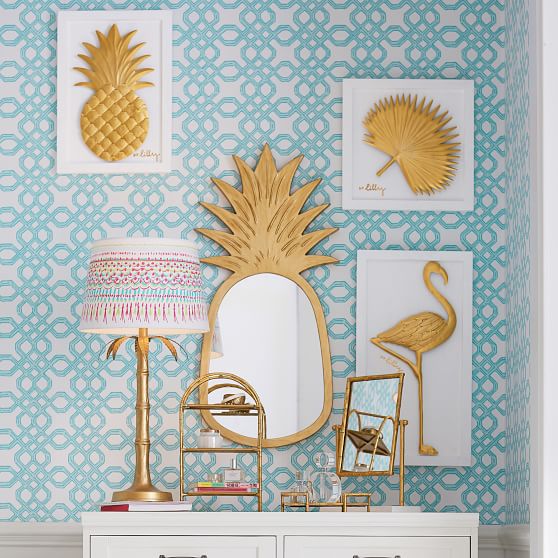 Gold Bamboo Vanity Display Makeup Organizers Pottery Barn Teen