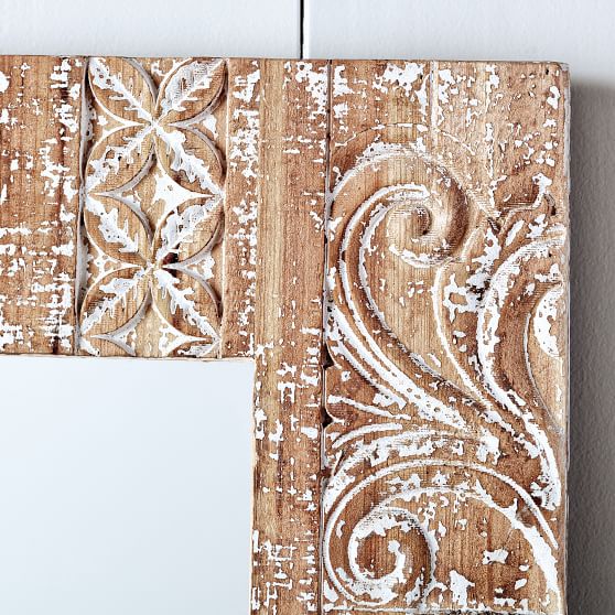 Carved Wood Decorative Mirror Pottery Barn Teen Carved Wood Decorative Mirror Pottery, Pottery Barn Carved Wood Floor Mirror