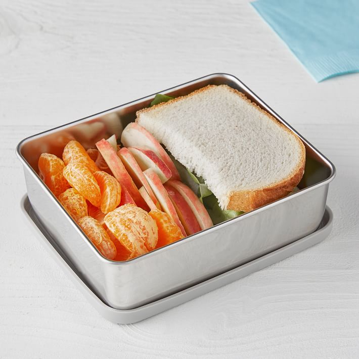 Gray Stainless Steel Sandwich Box Pottery Barn Teen